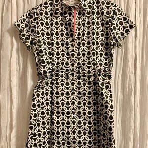 Dizzy lizzie Geometric black in white Dress M